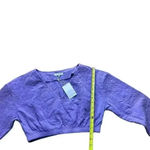 Emory park  Long Sleeve Quilted crop top size L purple Photo 4