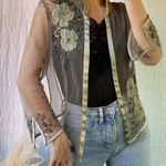 Princess Polly Vintage Sheer Beaded Blazer Top Photo 0