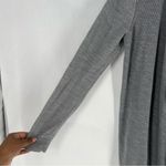 Theory  Merino Wool Winxie Gray Ribbed Knit Draped Open Front Cardigan Size M Photo 3