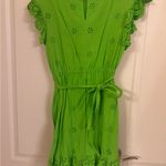New York & Co. Lime Green Eyelet ruffle Women’s Dress Photo 3