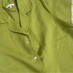 Crescent  Green Linen Blend Shirt Photo 3