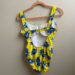 Jantzen  swimsuit yellow & blue with matching sarong floral Size 10 Photo 2