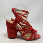 CAbi  Red‎ Braided Tiptoe Sandals Style 6012 Photo 10