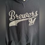 47 Brand ‘ MLB Milwaukee Brewers Baseball Navy Blue Women’s Hoodie Sweatshirt M Photo 1