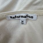 Reformation  Anine Knit Twist Front Tank size Medium in Ivory Cream $58 Photo 8