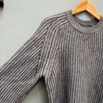 NAADAM Wool & Cashmere Ribbed Crewneck Barrel Sleeve Sweater Chunky Knit S Gray Photo 3
