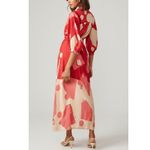 Anthropologie MAEVE x  Mona Linen Shirt Dress, Red, Medium Photo 1