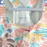Wildfox NWT  Longline Racer Bra + Biker Shorts Savanna Print Sz SMALL Photo 3