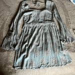 Blue patterned long sleeve dress Size M Photo 0