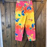 Vintage Mistral Floral Straight Leg Cropped Pants Yellow Size M Photo 1