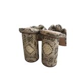 Loeffler Randall Snake Print Leather Knot Sandals Heels Size 6.5 Photo 8