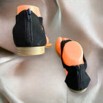 Maurice's  Black Crochet‎ Thong Sandals with Zipper Closure Photo 3