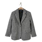Banana Republic Olinda Oversized Italian Herringbone Blazer Grey Sz S Photo 1