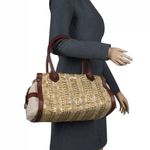 Christian Louboutin Gold and Brown Satchel with Luxurious Embellishments Photo 2