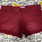 Free People  Burgundy Cut Off Jean Shorts EUC Size 29 Photo 0