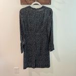 Tory Burch Silk Mixed Media Monochrome Printed Ling Sleeve Dress US6 Photo 2