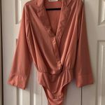 Jachs Girlfriend PAINTER PINK CROSSOVER LONG SLEEVE BODYSUIT Photo 1