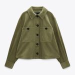 ZARA  CORDUROY OVERSHIRT Khaki color Photo 7