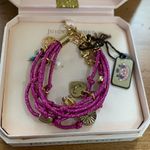 Juicy Couture Pam & Gela Metallic BG Multi Charm Purple/Pink Bracelet Photo 2