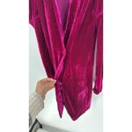 Boohoo  Deep Pink velvet 1 button front bodycon size s western glam holiday Photo 6
