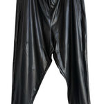 Fabletics Jogger Pants Women's 3X Black Vegan Leather High Waisted Pull On Relax Photo 0