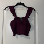 Wild Fable Purple Ribbed Tank Top (cropped fit) Photo 1