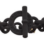 Marc by Marc Jacobs  Black Silicone Link Toggle Bracelet Stretch NEW Photo 0