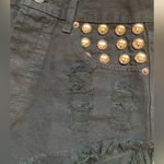 Necessary Clothing Jean Shorts Silver Studs Black Denim shorts, Size Small‎ Photo 3