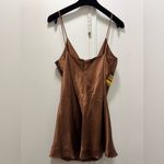 Julie Brown Y2K Chocolate Brown Silk Babydoll Top Size 8 Photo 5