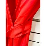 ALC Frank A.L.C Claire 100% Silk Short Sleeve Hi-Low Hem Midi Wrap Dress Red Women's US 8 Photo 8