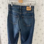 Hollister  Curvy Ultra-High Rise Dad Jean Dark Blue Distressed Photo 2