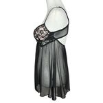 Y2K Black Sheer Babydoll Chemise Push Up Slip Dress. Small. Coquette, Whimsigoth Photo 2