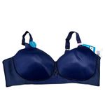 Vanity Fair NEW Navy Blue Full Figure Wireless Bea size 44D Style 71380 Photo 3