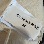 Commense Minimalist Skater Pleated Ivory Stretch Knit Sweater Mini Dress Medium Photo 2