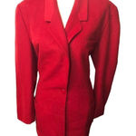 Ellen Tracy Linda Allard red wool cashmere blend fully lined red blazer size 12 Photo 0