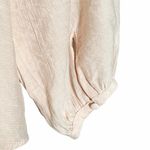Downeast NWT Pleated Yoke Long Sleeve Blouse Light Beige Blush Size Small NEW Photo 5