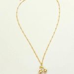 Handmade Gold Cherry Pendant Necklace 🍒 Photo 3