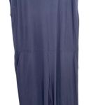 Eileen Fisher  Wide Leg Jumpsuit Fine Tencel Stretch Jersey Ink Blue Size Large Photo 4