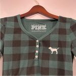PINK - Victoria's Secret Victoria’s Secret PINK Green Plaid Sleep Shirt Small S Photo 1