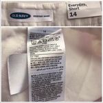 Old Navy Women’s Linen Blend Striped Shorts Size 14 Beige Purple Lightweight Photo 7