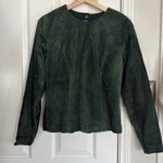 Bagatelle Vintage 90s suede leather back button long sleeve blouse Photo 1