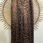 H&M 🐆🔥Women’s EUC  Leopard Trouser Pants Wide Leg Satin Feel Size 6 Workwear Photo 0