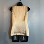 Apostrophe  gold ruffle button up sleeveless blouse Photo 3