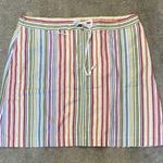 Christopher & Banks  Multi Color Stripe 100% Cotton Skirt Size 16 Photo 0