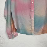 superdown  Revolve Watercolor Pastel Button Down Shirt Womens XS Casual Spring Photo 3