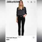Zadig & Voltaire  Tink Satin‎ Blouse $298 Large Photo 13