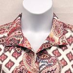 Chicos Womens‎ Button Up Blouse 16P Or 3P Burgundy Professional Business Career Red Photo 1