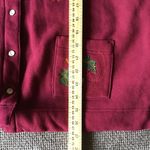 Classic Elements Autumn Leaf Burgundy Sweater Embroidered Grandmacore Fall Style Photo 7