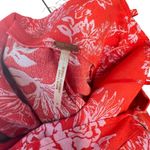 Free People Be The One Jumpsuit Floral Print Button Wide Leg Red Size 4 Photo 11