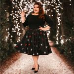 Unique Vintage  Gellar Swing Midi Skirt
Gothic Skull Heart Flare Bottom
Halloween Photo 2